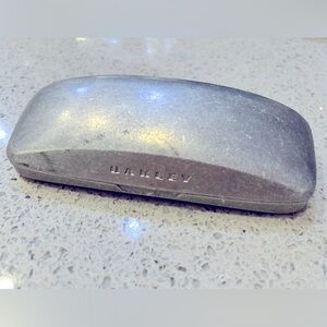 Oakley Glasses Sunglasses Case Steel magnet closure Silver color